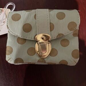 Polka Dot Leather Women's Coin/credit card holder